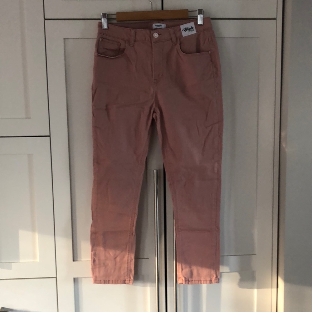 Kensie High Rise Faded Rose Cotton/Spandex Skinny Cropped Ankle Jeans Size 8/29